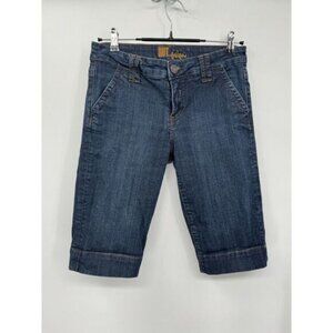 Kut from the Kloth Women's Bermuda Jean Shorts Blue Dark Wash Denim Size 6‎